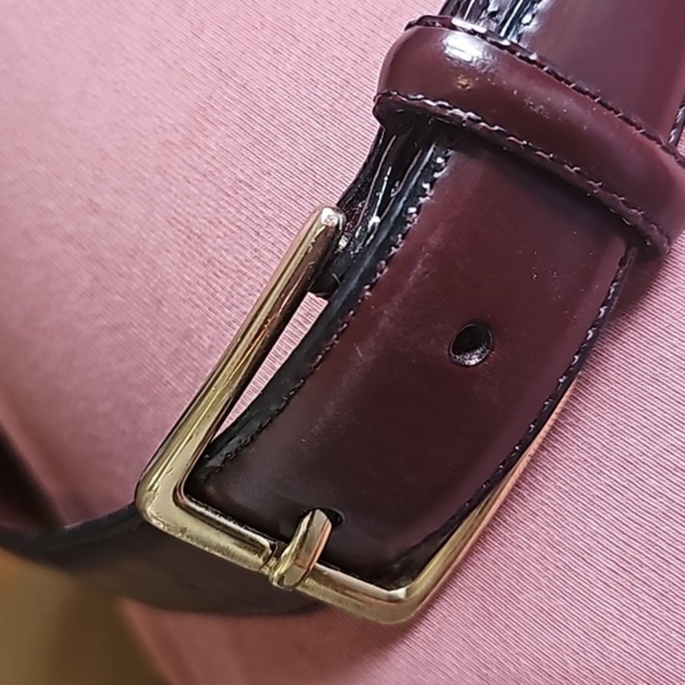 Brighton Vintage Brown/Burgundy Leather Gold Buckle Size‎ 38